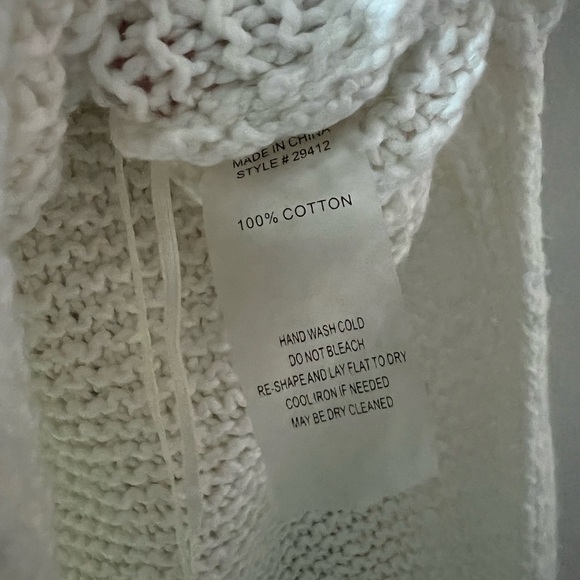 NWT Soft Surroundings Paola Cream Knit Cowl Neck Tunic Vest Size Large - Picture 4 of 8